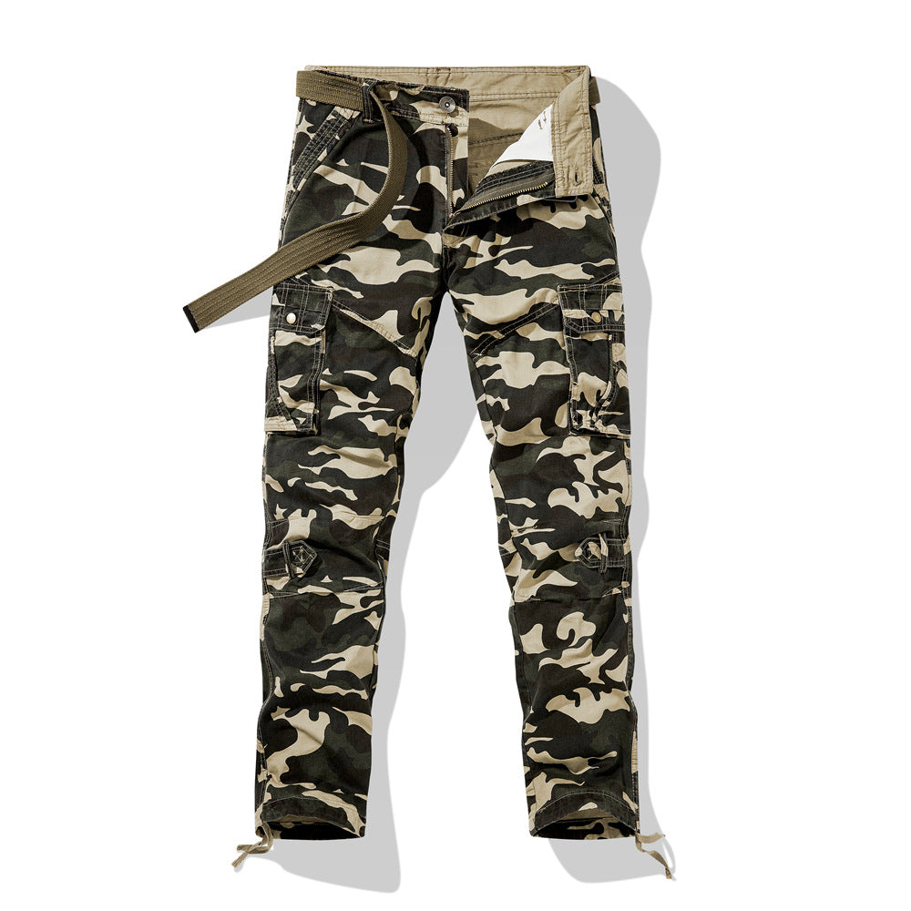Herrer cargobukser i moderne camouflage-design med justerbar talje Stilla