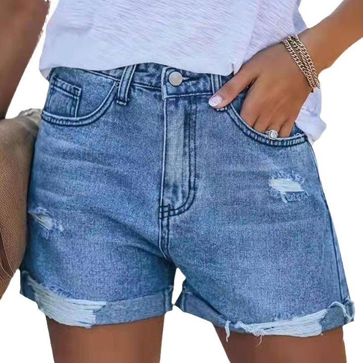 Dame jeans shorts i vintage stil Stilla