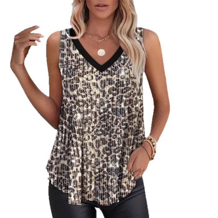 Dame Pailletedyrtryk Tanktop Stilla