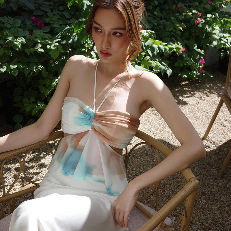 Dame Rüsch Floralprint Spaghetti-top Stilla