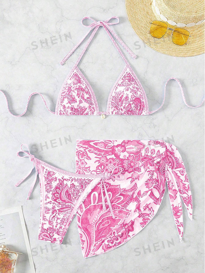 Dame Bikini Sæt med blomstret Design Stilla