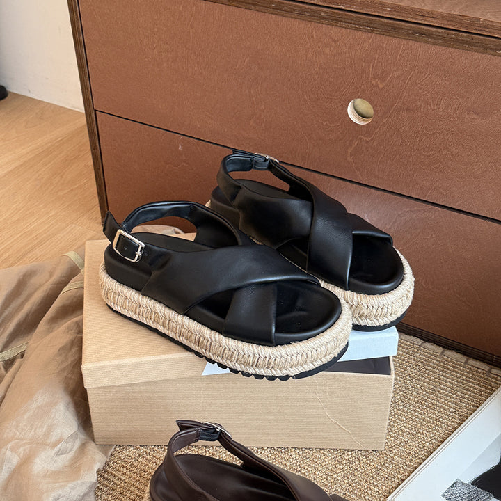 Femme Cross-Strap Espadrille Sandaler Stilla