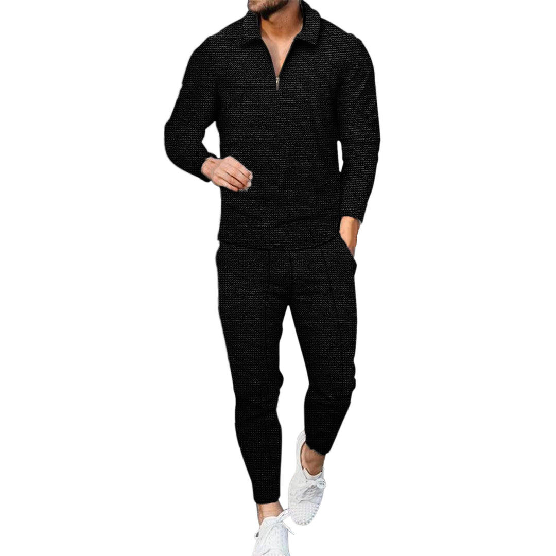 Herrer sporty joggingdragt med kort lynlås og tætsiddende snit Stilla