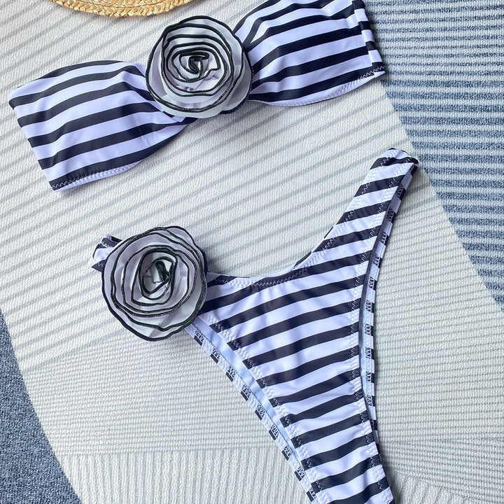 Damer bikini-sæt med florale accenter og raffinerede detaljer Stilla