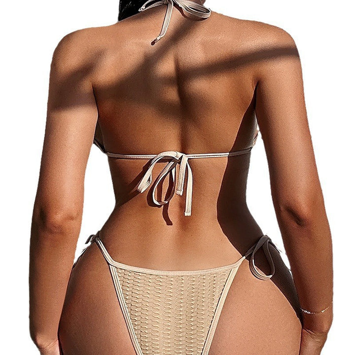 Dame Triangel-Bikini-Sæt med raffinerede bindsnor og elegante ringdetaljer Stilla