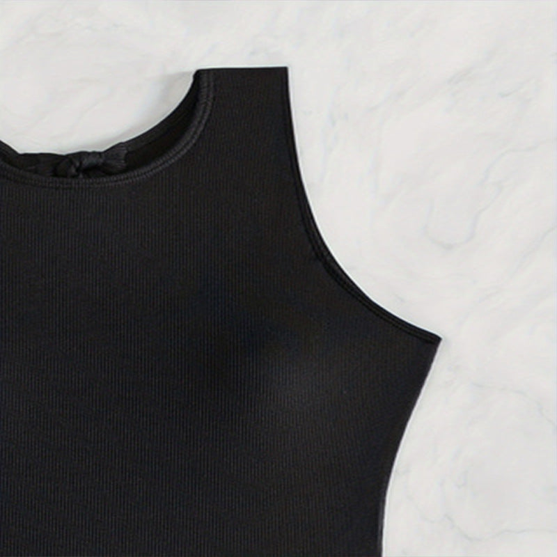 Dame Én-delt badedragt med højhalsede skær og sporty pasform Skovae