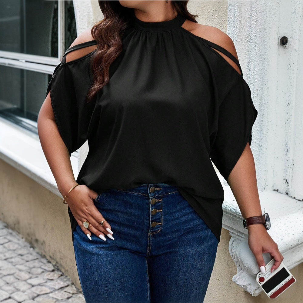 Dame skulderfri top med fashionable cut-out detaljer Stilla
