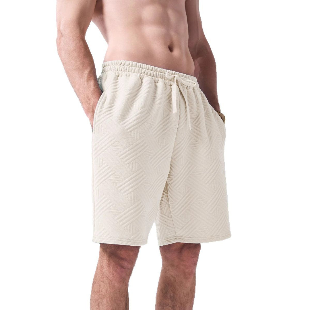 Herrer fritids shorts med moderne strukturdesign Stilla