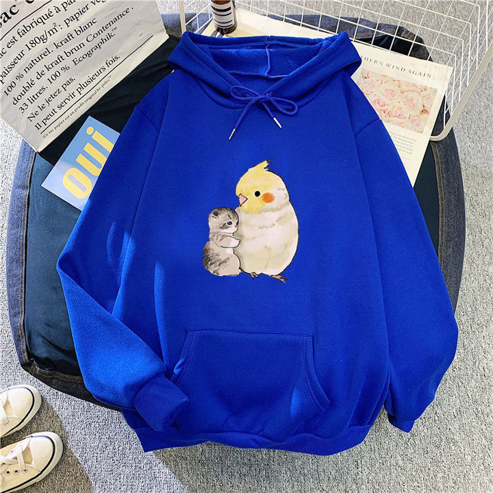 Dame hoodie med dyremotiv Skovae