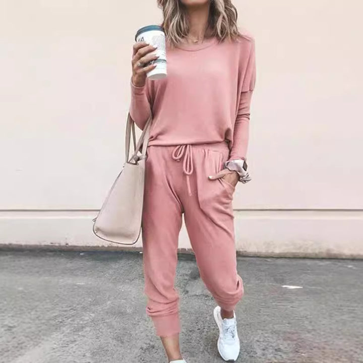Dame Lækker Lounge-jumpsuit med praktiske lommer og behageligt taljebånd Stilla