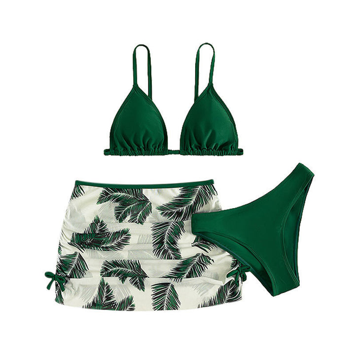 Dame bikini-sæt med asymmetrisk indpakningsskørt og justerbare stropper Stilla