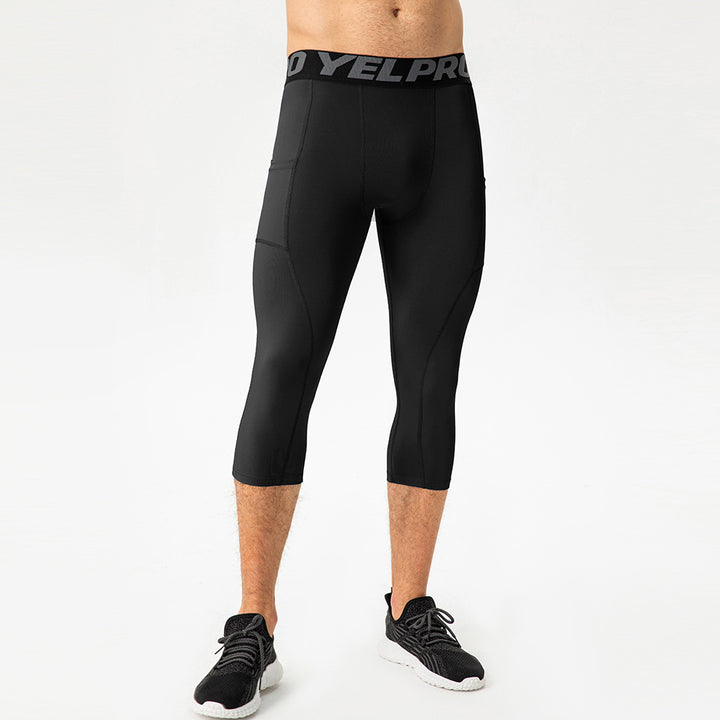 Herrer Sportslige Kompressions-Leggings med praktiske lommer og åndbar teknologi Stilla