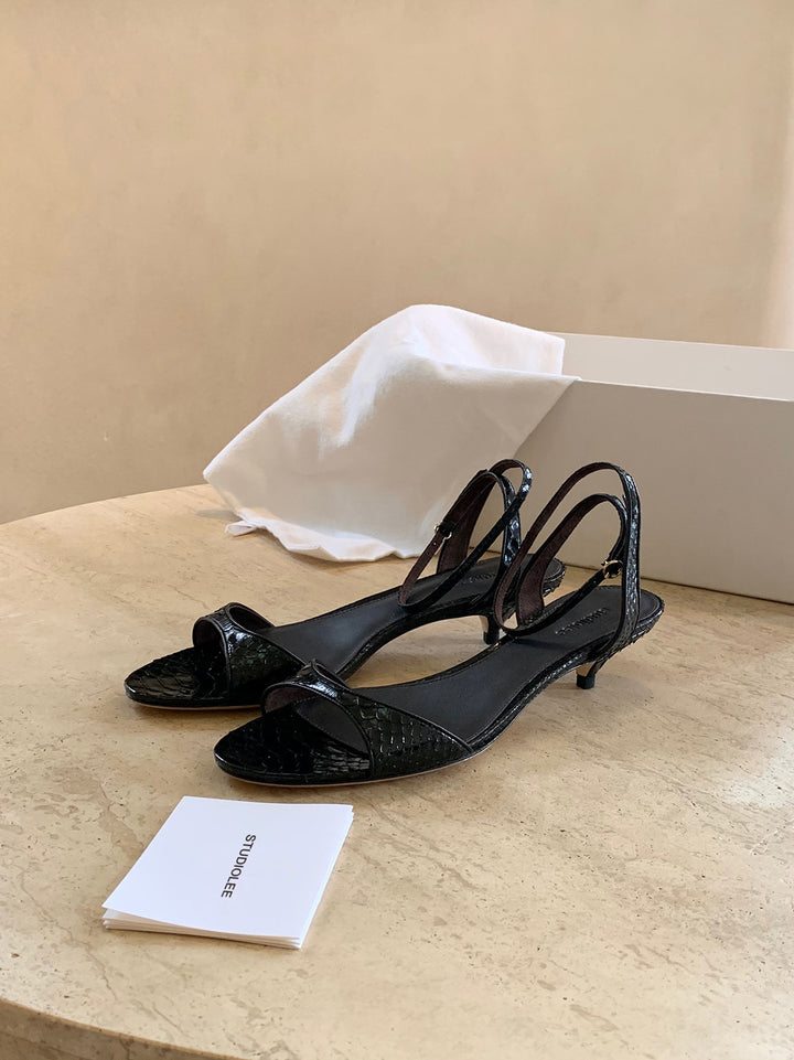Dame elegant Åben Tå Slingback Hæle Stilla