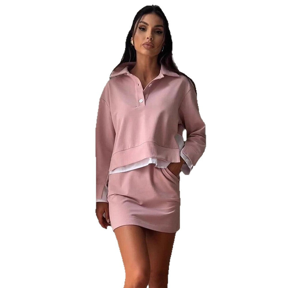 Dame sporty sæt med crop-top og miniskirt Stilla