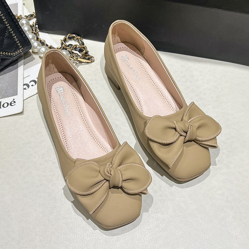 Dame Ballerinas med moderne sløjfe-detalje og blød indersål Stilla