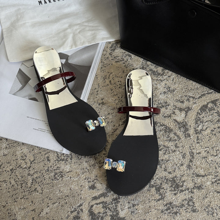 Femme Elegante Dekorative Flade Sandaler Stilla