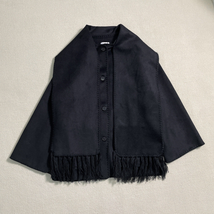 Kvinders elegante og alsidige uld poncho Stilla