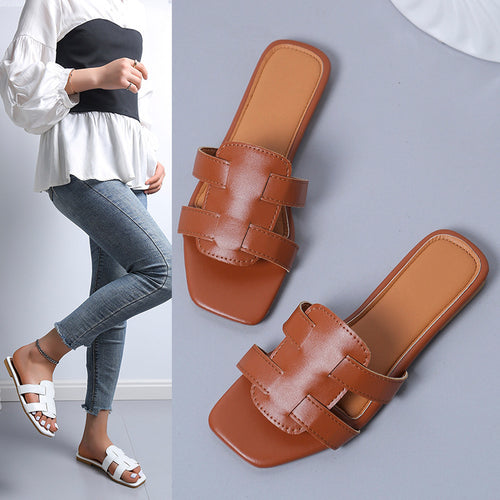 Dame elegante og modige Slip-On sandaler med brede remme Stilla