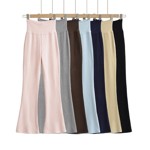 Damer Flared Leggings med høj talje lavet af komfortabelt strækmateriale Stilla