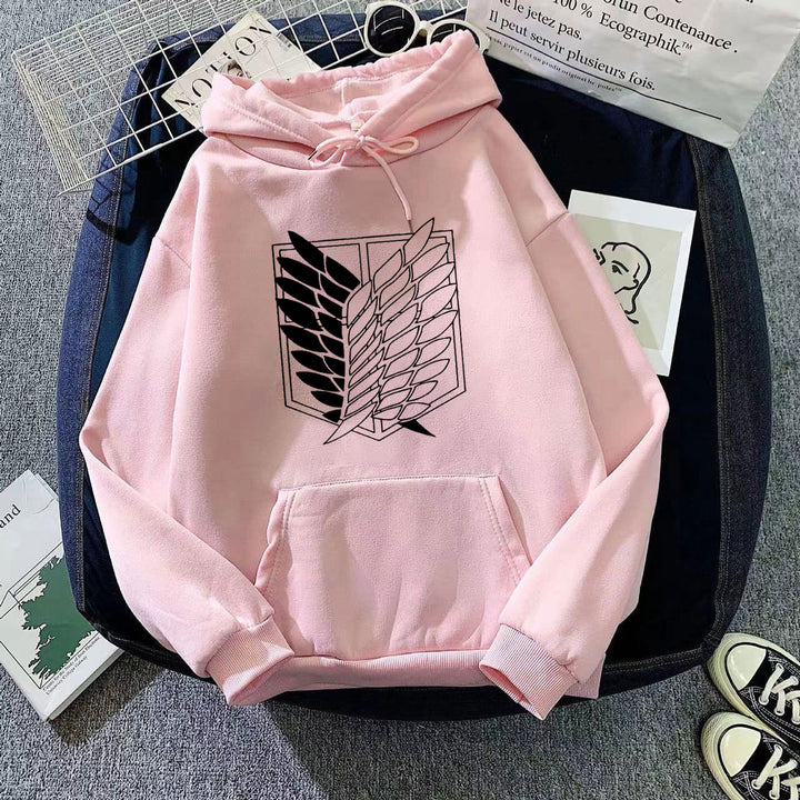 Damehoodie med ekstraordinært grafisk design Skovae