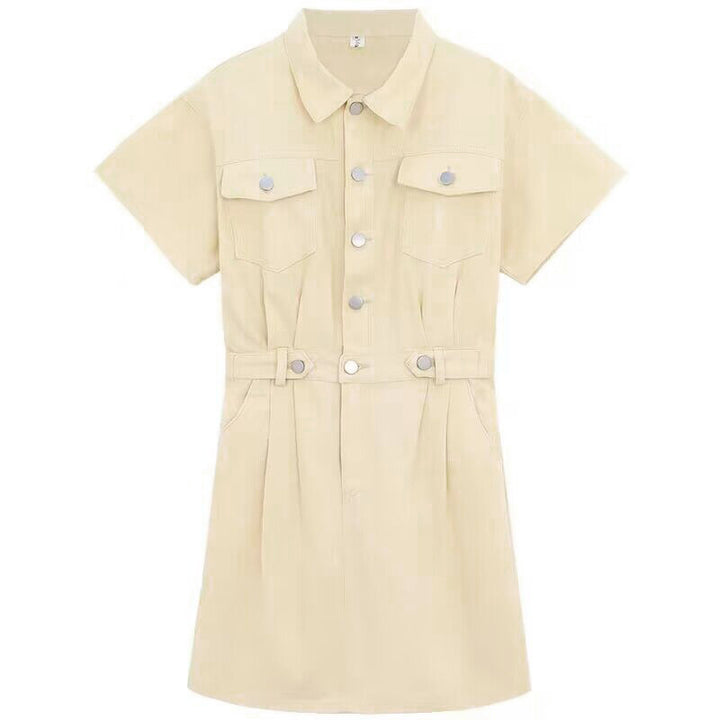 Femme Button-Up Utility-Kjole med justerbart taljetræk Stilla