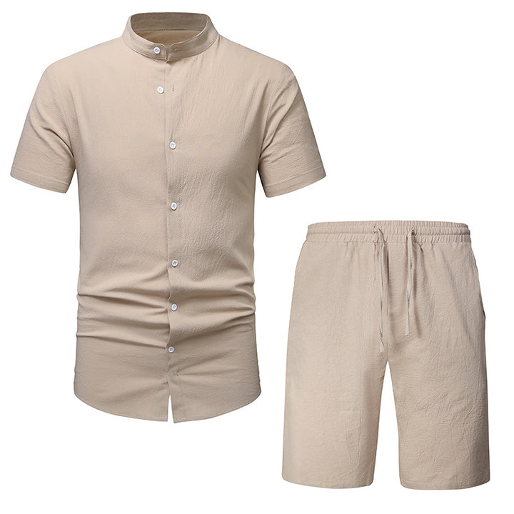 Herrer Fritid Kortsleeve Button-Up Sæt Stilla