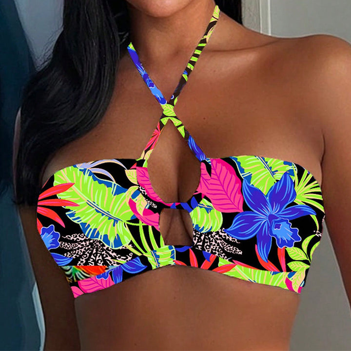 Dame Bandeau-Bikini med innovative krydsstropper Skovae