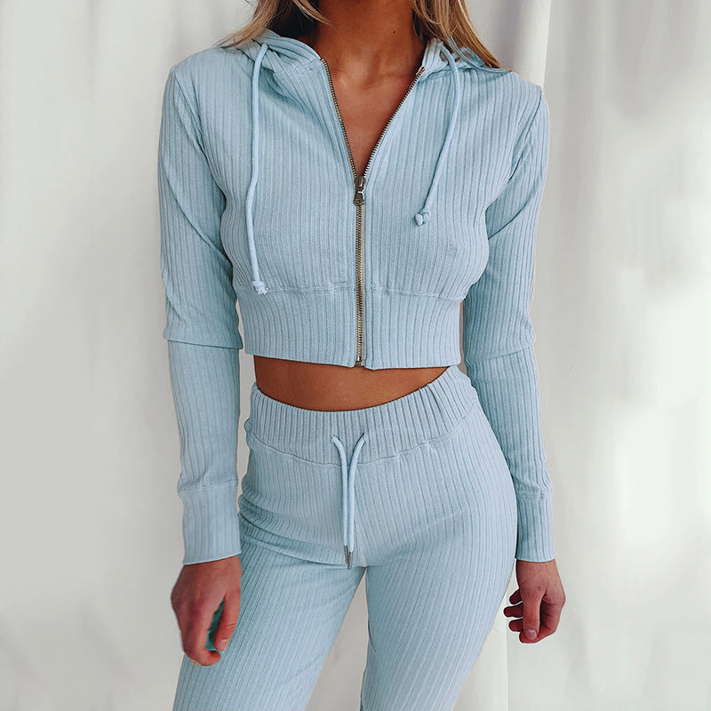 Kvinders sporty crop top og leggings sæt Stilla