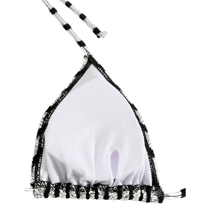 Femme Triangle Bikini Sæt med stribet Design Stilla