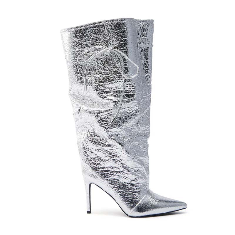 Femme Højglans Over-knæ Stiletto Støvler Stilla 1749742609