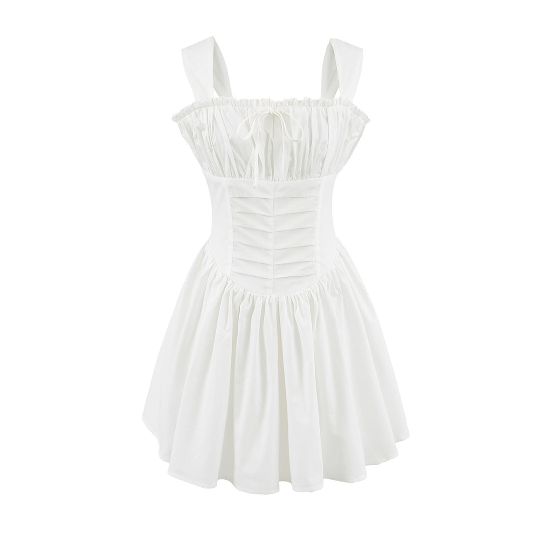 Femme Off-Shoulder Rynk Mini Kjole Stilla