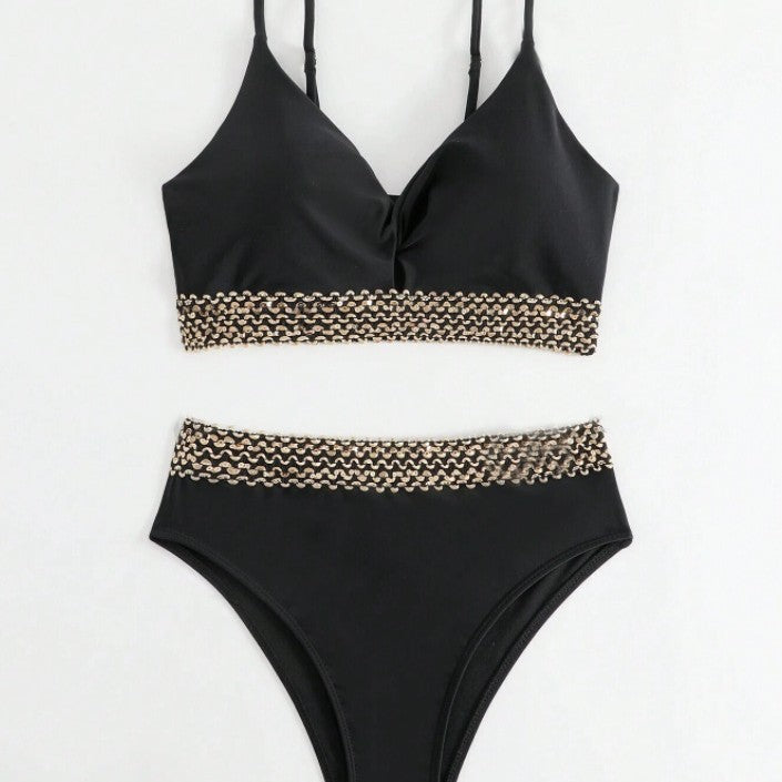 Dame Højskåret Bikini-sæt med Kædepynt Stilla