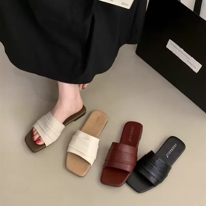 Femme Slide Sandaler med struktureret rem Stilla