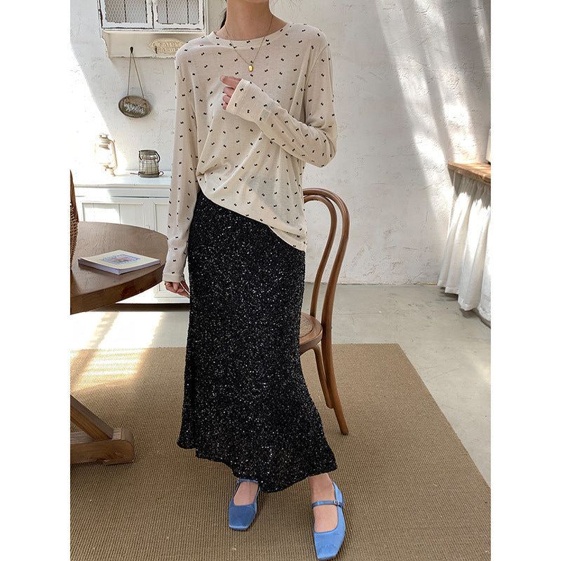 Dame elegant maxi kjole med funklende accenter Stilla