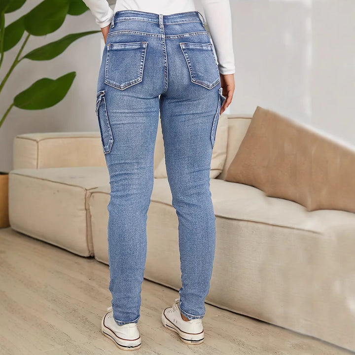 Dame cargo jeans i moderne snit Stilla
