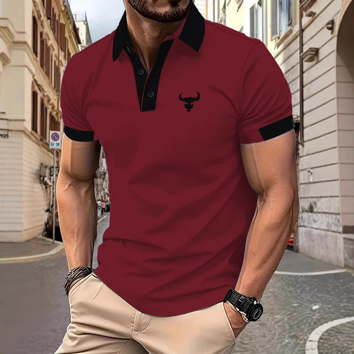 Herrer poloshirt med kontrasterende krave- og ærmeakcenter Stilla