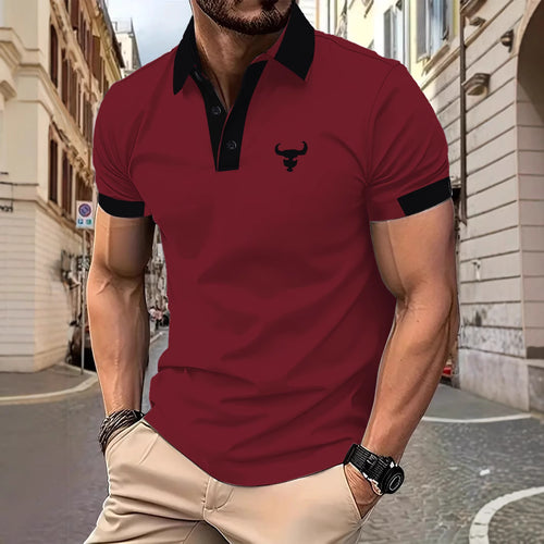 Herrer poloshirt med kontrasterende krave- og ærmeakcenter Stilla