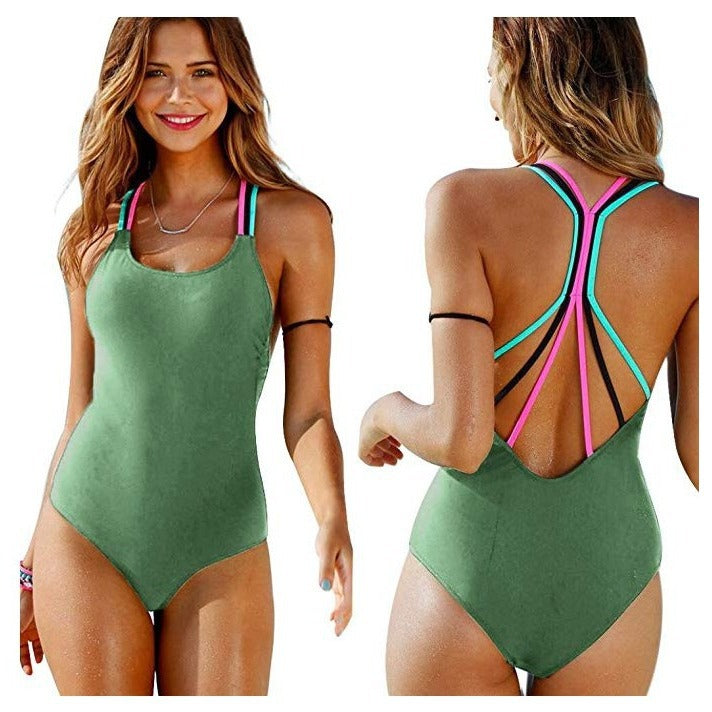 Dame At racerback Badedragt med stilfulde stropper Stilla