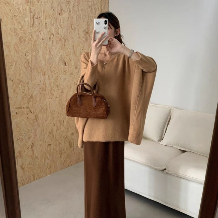 Kvindernes oversized sweater med stilfuldt, blødt stof og afslappet snit Stilla