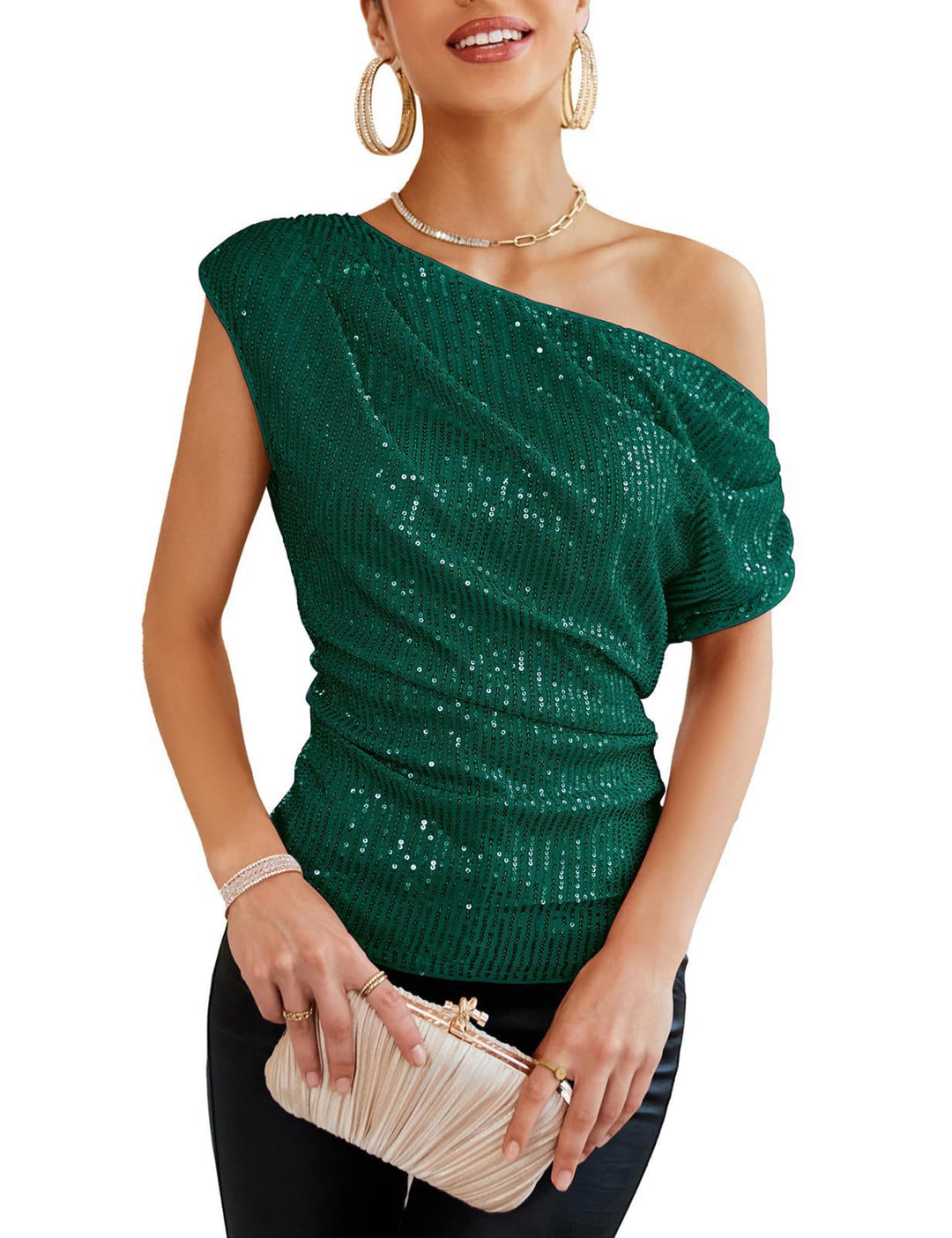 Dame off-shoulder glamour shirt Skovae