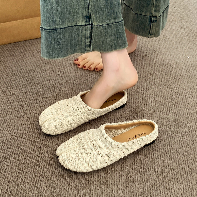 Dame Strukturgewebe Slide Mules Stilla