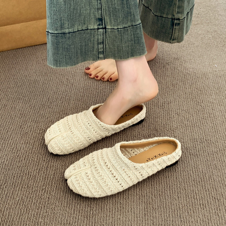 Dame Strukturgewebe Slide Mules Stilla
