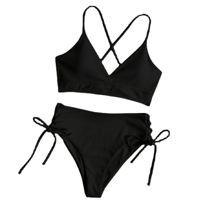Dame Triangel-Bikini med raffinerede snøredetaljer Skovae