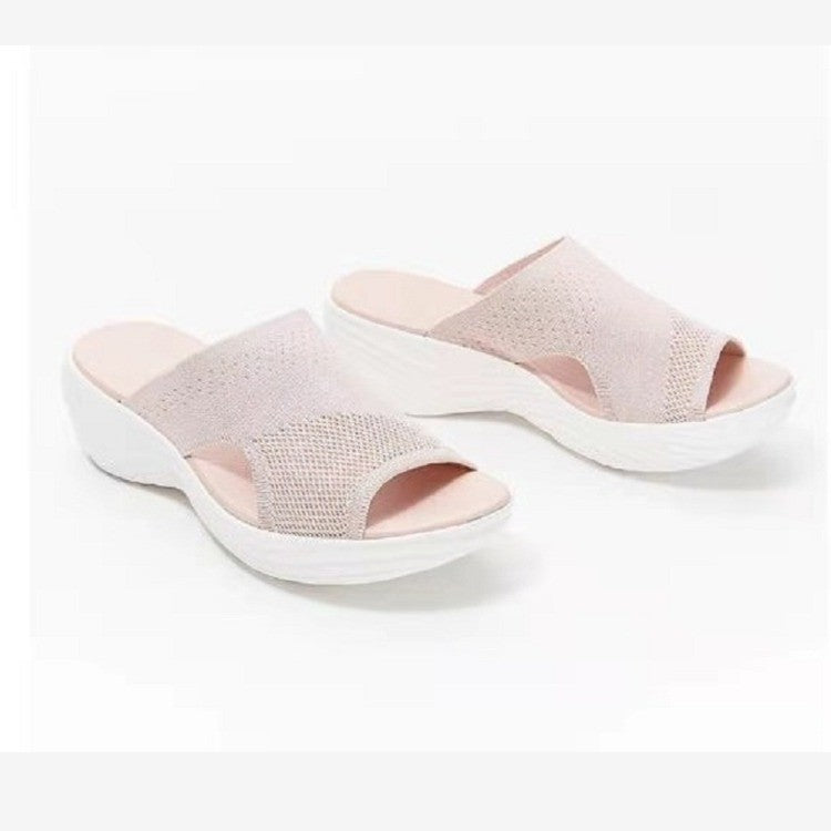 Dame Behagelige Wedge-Sandaler med åndbart overmateriale Stilla