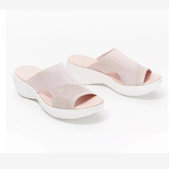 Dame Behagelige Wedge-Sandaler med åndbart overmateriale Stilla