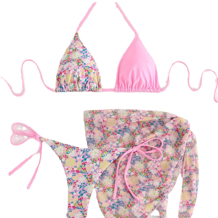 Dame Blomsterprint Trekant-Bikini-Sæt Stilla 1750840140