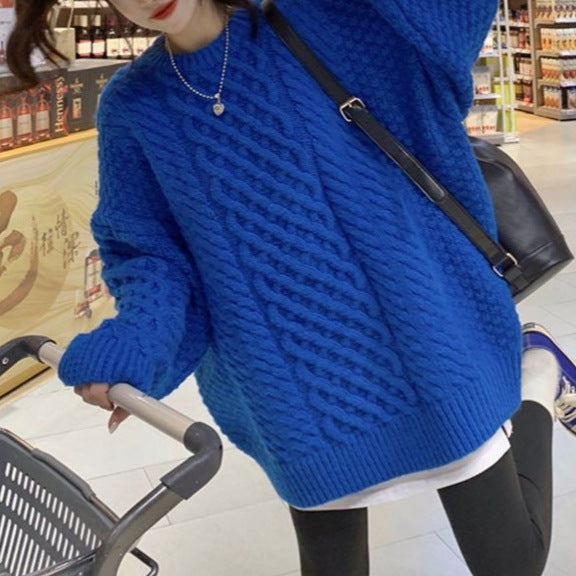 Kvindernes grovstrikkede sweater med unik struktur Stilla