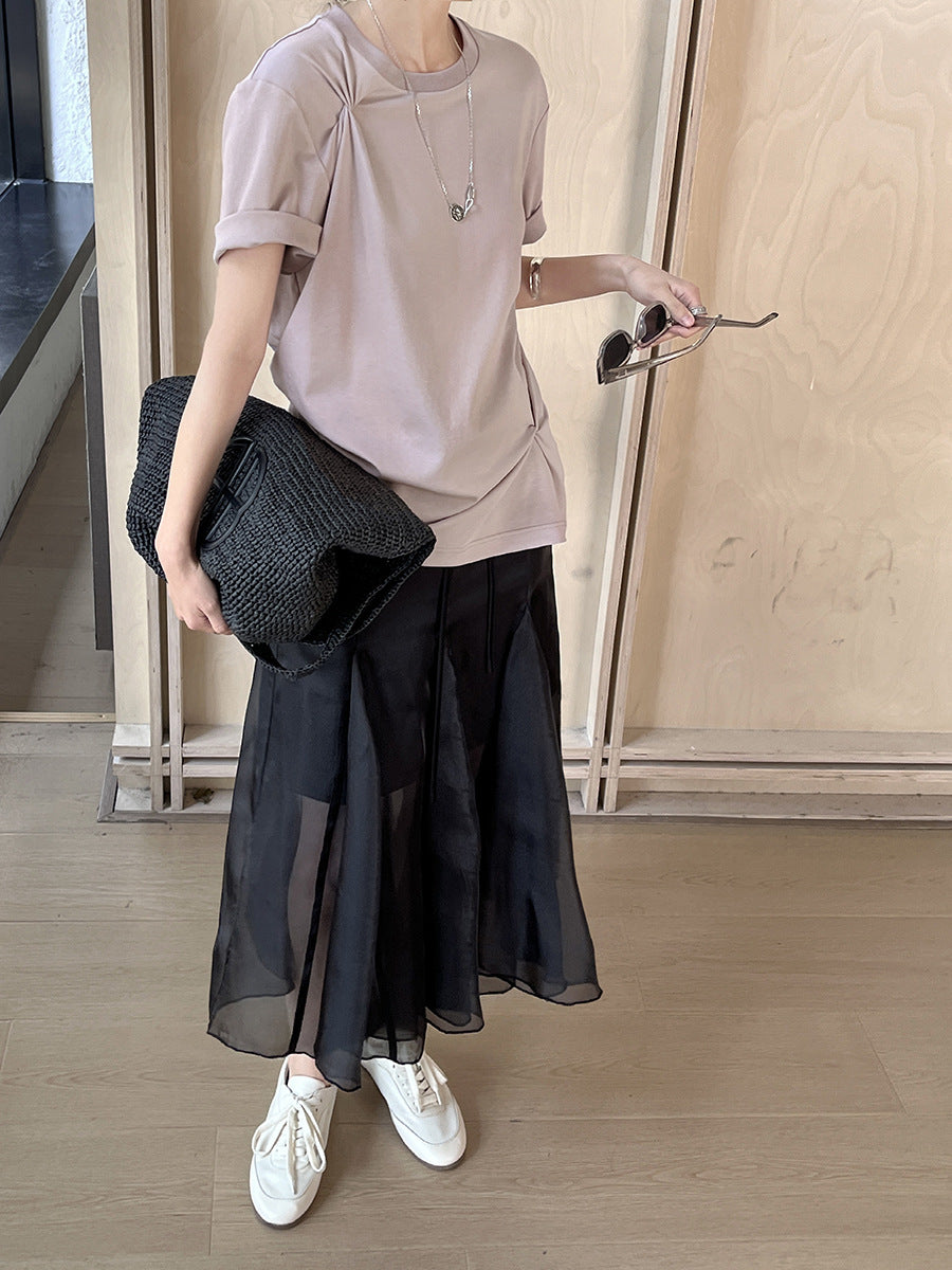 Dame elegant, luftig chiffon nederdel Stilla