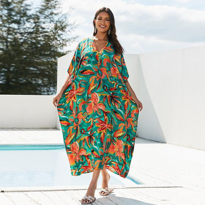 Dame Strandkjole med blomstret design og afslappet pasform Stilla