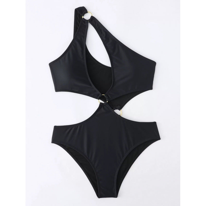 Dame Cut-Out Badedragt med mode ringdetalje og figurskabende snit Skovae